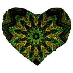 Woven Jungle Leaves Mandala 19  Premium Heart Shape Cushion by Zandiepants