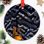 Sound Waves Round Ornament Front