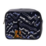 Sound Waves Mini Travel Toiletry Bag (Two Sides) Front