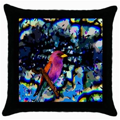 Bird Black Throw Pillow Case by Rbrendes