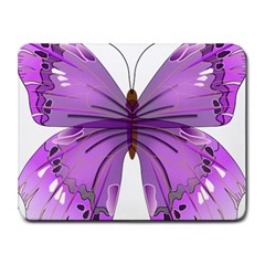 Purple Awareness Butterfly Small Mouse Pad (rectangle) by FunWithFibro