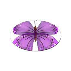 Purple Awareness Butterfly Sticker (oval) by FunWithFibro