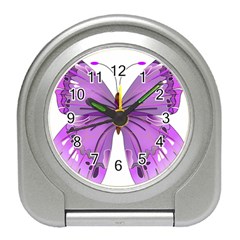 Purple Awareness Butterfly Desk Alarm Clock by FunWithFibro