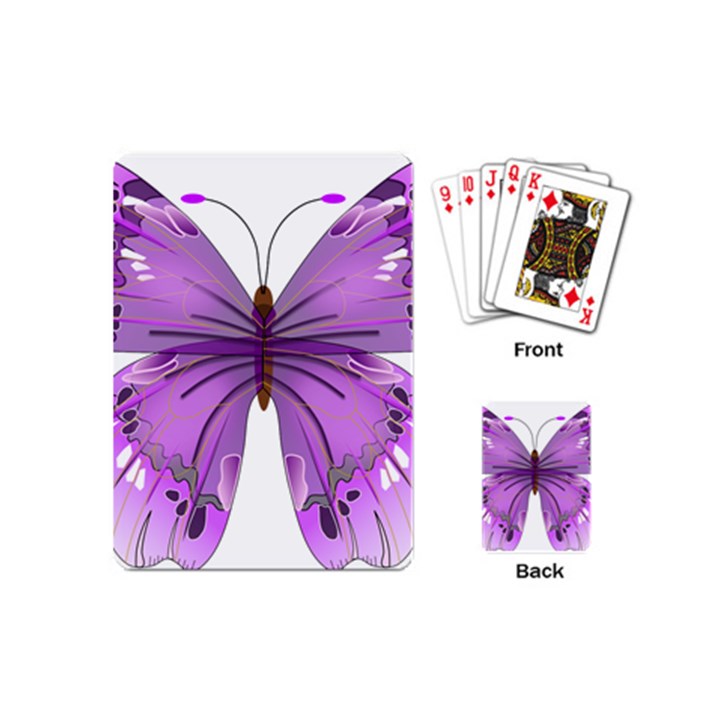 Purple Awareness Butterfly Playing Cards (Mini)