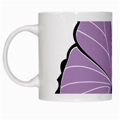 Purple Awareness Butterfly 2 White Coffee Mug by FunWithFibro