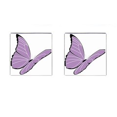 Purple Awareness Butterfly 2 Cufflinks (square) by FunWithFibro