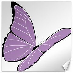 Purple Awareness Butterfly 2 Canvas 12  X 12  (unframed) by FunWithFibro