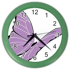 Purple Awareness Butterfly 2 Wall Clock (color) by FunWithFibro