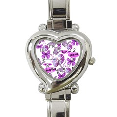 Invisible Illness Collage Heart Italian Charm Watch  by FunWithFibro