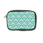 Emerald Green Damask Pattern Coin Purse Front