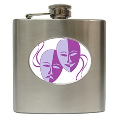 Comedy & Tragedy Of Chronic Pain Hip Flask by FunWithFibro