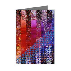 Conundrum I, Abstract Rainbow Woman Goddess  Mini Greeting Card by DianeClancy