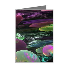 Creation Of The Rainbow Galaxy, Abstract Mini Greeting Card by DianeClancy