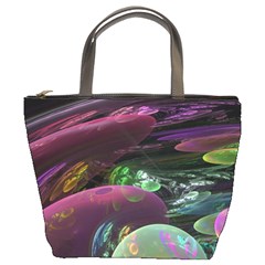 Creation Of The Rainbow Galaxy, Abstract Bucket Handbag by DianeClancy