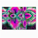 Crystal Flower Garden, Abstract Teal Violet Postcards 5  x 7  (10 Pack) Front