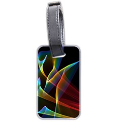 Peacock Symphony, Abstract Rainbow Music Luggage Tag (two Sides) by DianeClancy