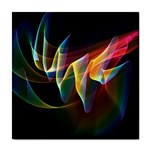 Northern Lights, Abstract Rainbow Aurora Ceramic Tile Front