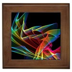 Dancing Northern Lights, Abstract Summer Sky  Framed Ceramic Tile Front