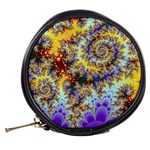 Desert Winds, Abstract Gold Purple Cactus  Mini Makeup Case Back