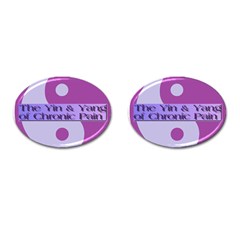 Yin & Yang Of Chronic Pain Cufflinks (oval) by FunWithFibro