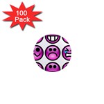 Chronic Pain Emoticons 1  Mini Button Magnet (100 pack) Front