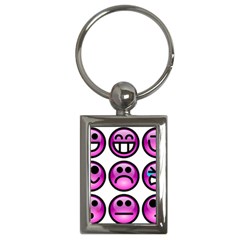 Chronic Pain Emoticons Key Chain (rectangle) by FunWithFibro