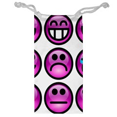 Chronic Pain Emoticons Jewelry Bag by FunWithFibro