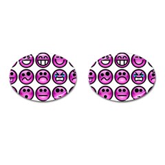 Chronic Pain Emoticons Cufflinks (oval) by FunWithFibro