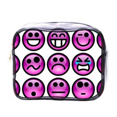 Chronic Pain Emoticons Mini Travel Toiletry Bag (one Side) by FunWithFibro