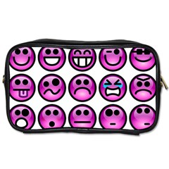 Chronic Pain Emoticons Travel Toiletry Bag (one Side) by FunWithFibro