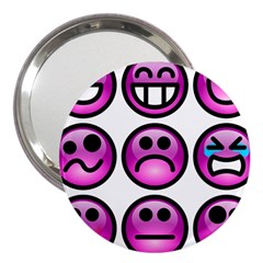 Chronic Pain Emoticons 3  Handbag Mirror by FunWithFibro