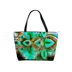 Spring Leaves, Abstract Crystal Flower Garden Large Shoulder Bag by DianeClancy