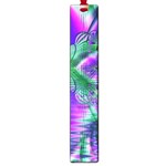 Evening Crystal Primrose, Abstract Night Flowers Large Bookmark Front