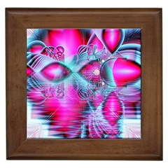 Ruby Red Crystal Palace, Abstract Jewels Framed Ceramic Tile by DianeClancy