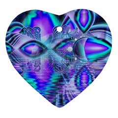 Peacock Crystal Palace Of Dreams, Abstract Heart Ornament by DianeClancy