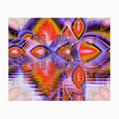 Crystal Star Dance, Abstract Purple Orange Glasses Cloth (small) by DianeClancy