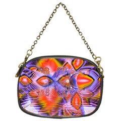 Crystal Star Dance, Abstract Purple Orange Chain Purse (one Side) by DianeClancy