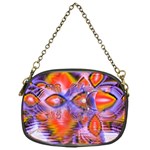 Crystal Star Dance, Abstract Purple Orange Chain Purse (One Side) Front