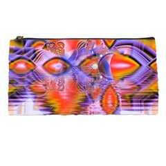 Crystal Star Dance, Abstract Purple Orange Pencil Case by DianeClancy