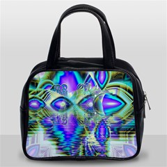 Abstract Peacock Celebration, Golden Violet Teal Classic Handbag (two Sides) by DianeClancy