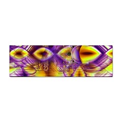 Golden Violet Crystal Palace, Abstract Cosmic Explosion Bumper Sticker by DianeClancy