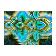 Crystal Gold Peacock, Abstract Mystical Lake A4 Sticker 100 Pack by DianeClancy