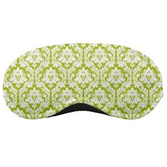 Spring Green Damask Pattern Sleeping Mask by Zandiepants