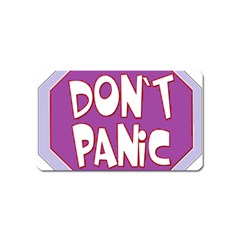 Purple Don t Panic Sign Magnet (name Card) by FunWithFibro