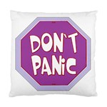 Purple Don t Panic Sign Cushion Case (Two Sided)  Front