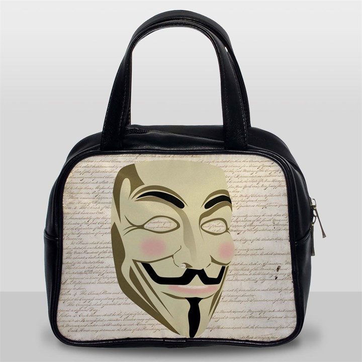 We The Anonymous People Classic Handbag (Two Sides)