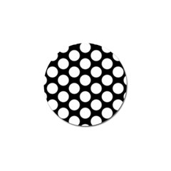 Black And White Polkadot Golf Ball Marker by Zandiepants