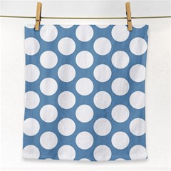 Blue Polkadot Face Towel by Zandiepants