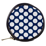 Dark Blue Polkadot Mini Makeup Case Back