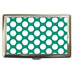 Emerald Green Polkadot Cigarette Money Case by Zandiepants